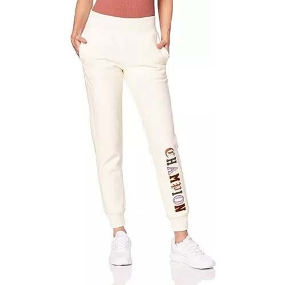 Champion Women's Off-White Joggers with Logo - Picture 2 of 7
